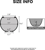Kante Round Concrete Flower Pot, 11 Inch Dia (7.9" Opening) Sphere Shape Design Planter with Drainage Hole and Rubber Plug for Indoor & Outdoor Plants, Charcoal Finish with Warm Brown Interior