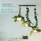 3 Strands Odorless Artificial Ivy Vines Kit, 71" Silk Ivy Garland with Green Leaves, Fake Hanging Plants Greenery Decoration for Bedroom, Windows, Walls, Wedding, Outdoor Decor (Green)
