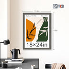 VCK 18x24 Poster Frame Set of 4 - Grey, Gallery-Quality Wood Picture Frames, 1.1-Inch Wide Border, Polished Plexiglass, Vertical or Horizontal Wall Display for Photo/Art/Prints, Grey