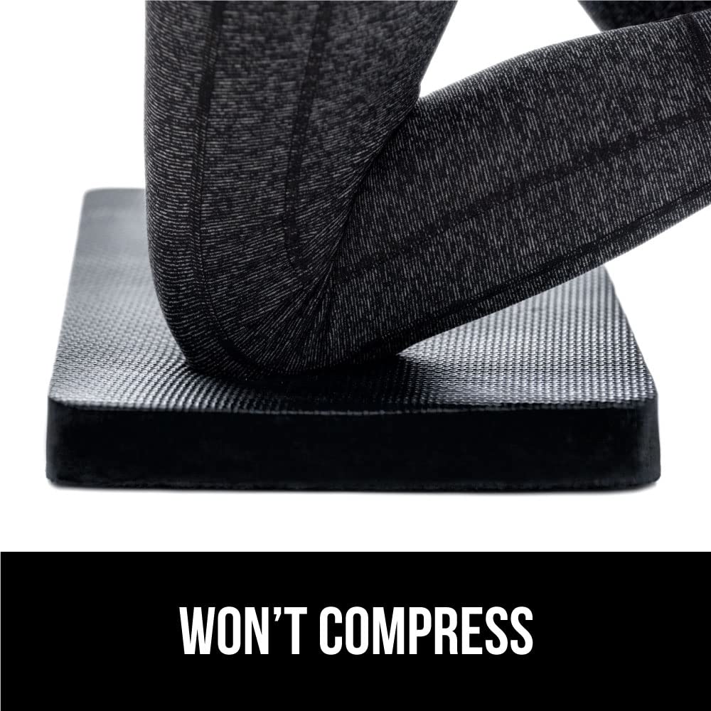 GORILLA GRIP® Extra Thick Supportive Foam Kneeling Pad, Large Cushion Heavy Duty Knee Pads for Gardening, Baby Bath Time, Dirt and Water Resistant, Workout and Garden Supplies, 17.5x11, Black