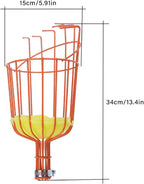 Fruit Picker Harvester Basket, Adjustable Fruit Picker Tool with Cushion to Prevent Bruising, Professional Gardening Fruit Picker Tool for Picking Apple Pear Peach Orange (Pole Not Included) (2PCS)