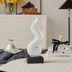 AWNR Abstract Art Deco Decor Statues for Home,Shelves,Table,Living Room, Dining Room,Modern Sculpture Decoraciones of Homes for Sale (White)
