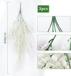 RECUTMS Fake Plant Hanging Eucalyptus Vines Plants Faux Eucalyptus Leaf Hanging Plant for Room Wedding Proch Yard Outdoor Home Wall Kitchen Bathroom Indoor Decoration in 3 Pcs(Pure White)