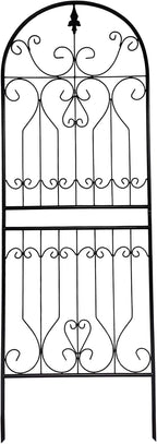 SCENDOR Trellis for Climbing Plants 70.8" H x 24.5" W Metal Premium Quality Material Rust-Resistant Climbing Frame Stylish Garden Addition Outdoor Roses Vine Ivy Clematis Trellises Black 1 Pack