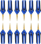12 Packs Garden Pruning Shears with Curved Blades Trimming Scissors, Gardening Hand Pruning Snips Titanium Coated Precision Bonsai Pruning Shears, Convenient Flower Cutters(Blue)