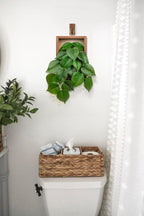 DILATATA Artificial Hanging Plants with Wooden Frame 2 Pack Faux Pothos Leaves Hanging Vine Greenery Plants for Living Room Bedroom Farmhouse Office Home Decor