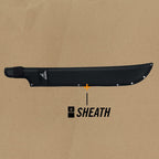 Gerber Gear Gator Machete 25" with Plain Edge Blade and Saw, Gator Grip and Protective Sheath for Gardening, Survival, Hunting, Camping and Bushcraft, Black