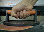 Cast Iron Grill Presses with Wood Handle (Round w Flat Bottom)