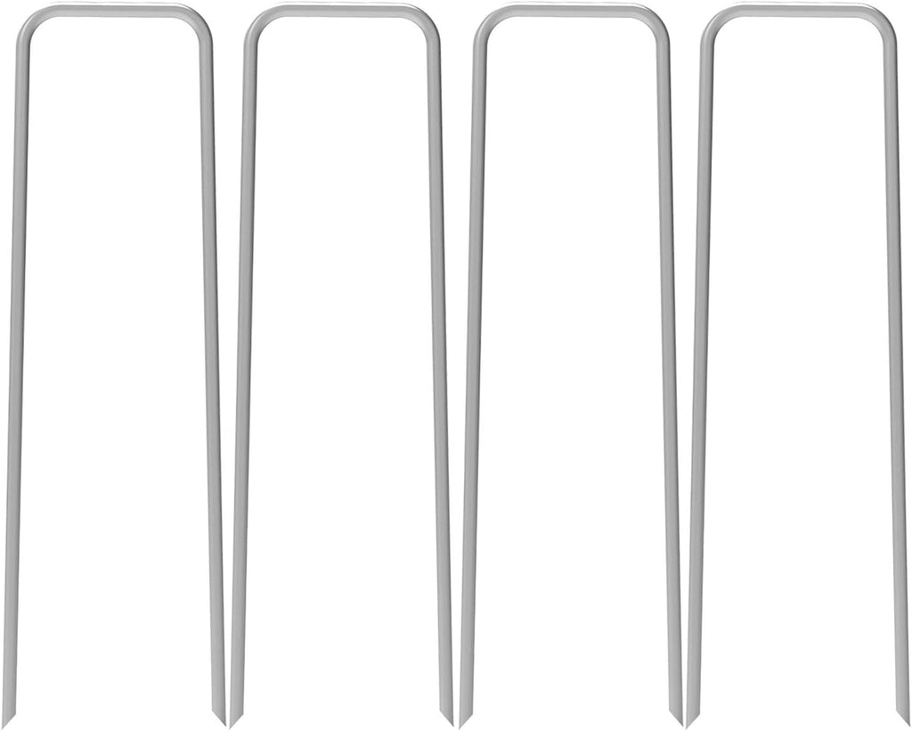 AAGUT 100 Pack 12 Inch Garden Stakes Heavy Duty 11 Gauge Galvanized Steel Landscape Staples Fence Ground Stake Sod Pins Yard Stakes Tent Anchors for Dog Fencing, Chicken Wire