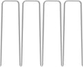 AAGUT 100 Pack 12 Inch Garden Stakes Heavy Duty 11 Gauge Galvanized Steel Landscape Staples Fence Ground Stake Sod Pins Yard Stakes Tent Anchors for Dog Fencing, Chicken Wire