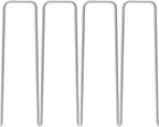 AAGUT 100 Pack 12 Inch Garden Stakes Heavy Duty 11 Gauge Galvanized Steel Landscape Staples Fence Ground Stake Sod Pins Yard Stakes Tent Anchors for Dog Fencing, Chicken Wire