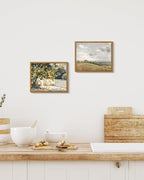InSimSea Framed Canvas Wall Art Vintage Decor, Orange Trees Art Kitchen Decor Aesthetic, Classic Rustic Farmhouse Wall Decoration for Bedroom Living Room Bathroom Gallery, 8"x10"