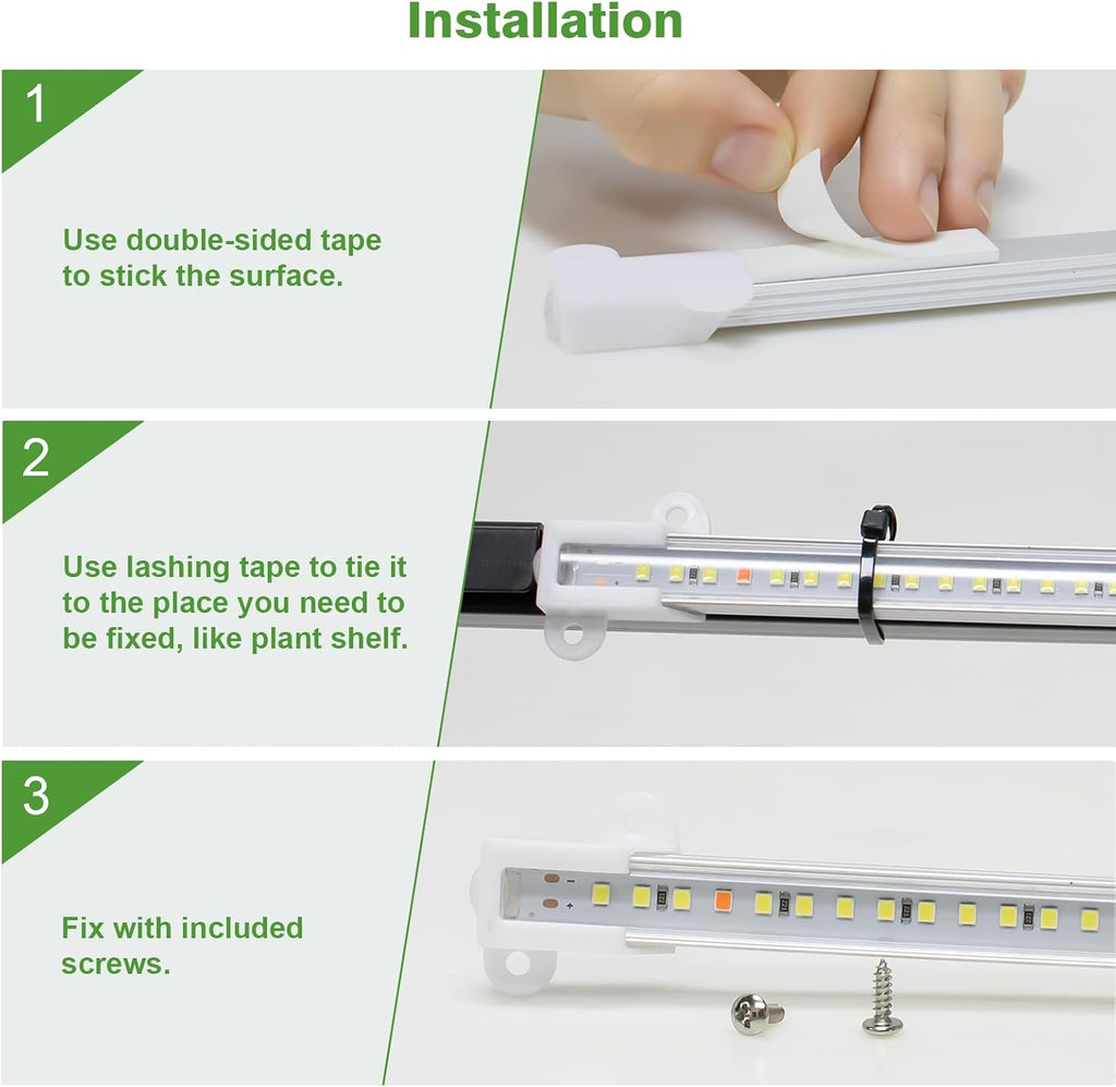 Wiaxulay Grow Lights for Indoor Plants, Full Spectrum, 6000K LED Plant Grow Light Strips, Grow Lamp with Auto On/Off 6/12/16H Timer, 5 Dimmable Levels, 3 Switch Modes for Hydroponics Seedling