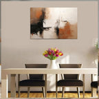 Black and White Canvas Wall Art Decor for Living Room Large Abstract Wall Art Pictures for Bedroom Brown Artwork Painting Large Modern Canvas Print for Home Office Decorations (32x48inches)