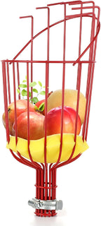 Fruit Picker Harvester Basket, Adjustable Fruit Picker Tool with Cushion to Prevent Bruising, Professional Gardening Fruit Picker Tool for Picking Apple Pear Peach Orange (Pole Not Included) (2PCS)