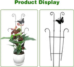 23 Inch Plant Trellis for Climbing Plants Indoor, Sturdy Metal Houseplant Trellis for Potted Plants, Rust-Resistant Plant Support for Monstera Pothos Ivy, Outdoor Garden Trellis 4 Pack