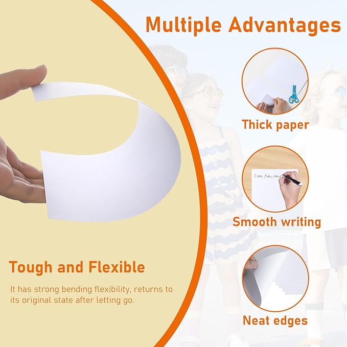 28 Sheets White Cardstock 8.5 x 11 Certificate Paper, 92lb Heavyweight Printer Paper Card Stock for Wedding, School Crafting, Memus, Making Cards, Business Cards, Invitations
