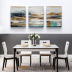 MHARTK66 Large Canvas Wall Art For Living Room Modern Bedroom Wall Decor Abstract Ink Painting Canvas Prints for Home Decorations Ready to Hang Office Inspiration Posters Pictures Artworks 3 Piece