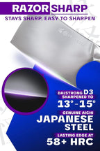 Dalstrong Meat Cleaver Knife-4.5"-Phantom Series-Premium Japanese High-Carbon Steel-Razor Sharp-Spanish Pakkawood Handle Kitchen Knife Gift-Meat Cutting, Carving- w/Sheath