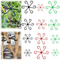 12 PCS Plant Stem Support, Plant Stakes for indoor Plants Plant Clips for Climbing Plants, Plastic Monstera Plant Support Accessories for Potted indoor Plant in Various Growth Stage(4 Sizes, 3 Colors)