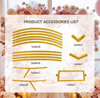 Heart Shape Wedding Metal Arch Backdrop Gold Flower Balloon Arbors Stand for Wedding Birthday Party, Graduation Decorations and Baby Shower 2M