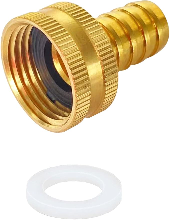 YOUHO 1PCS 3/4GHT(F) to 1/4 Barb Garden Hose Adapter Garden Hose to Pipe Fittings Connect, Garden Pipe Joint Extension Repair Fitting