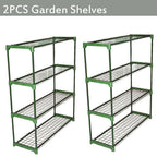 Panana 2 x Display Storage Racking for Garden Garage Greenhouse Staging Plant Stand Greenhouse 4-Tire Racking Shelving Unit for Garden Shed Garage