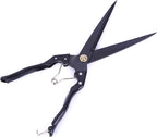 Grass Sheep Shear - Coated Wear-Resistant Handle, Manganese Steel Double-Edged, Strong Spring Suitable For Manual Shearing of Cow, Sheep, and Horse Hair (Black 12.6 inches)