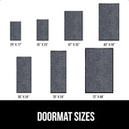 GORILLA GRIP Traffic Guard Door Mat, 72x48, Heavy Duty Welcome Mats, Commercial Office Space Doormat, Waterproof, Fade Resistant, Strong Rubber Backing, Low Profile, Shoe and Boot Scraper, Gray