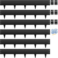Steel Landscape Edging 6-Pack, 8" H X 40" L Bendable Metal Edging for Landscaping, No-Dig Metal Landscaping Edging for Yard, Lawn Edge, Pathway & Flower Beds (20Ft Total)