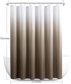 Naturoom Brown Shower Curtain, Light Brown Bath Curtains for Bathroom, Ombre Linen Textured Shower Drape - Hotel Style, Tones Cloth Bath Curtain Set with 12 Hooks, 72" x 72"