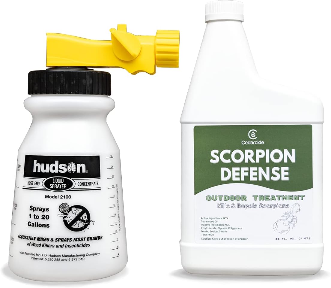 Cedarcide Indoor & Outdoor Scorpion Treatment Kit (Small) - Cedar Oil Pest Control Sprays - Kills & Repels Scorpions and Other Pests Guaranteed in Home and in Yard - Pet Safe