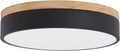 Led Flush Mount Ceiling Light: 11.8" Dimmable 5CCT Overhead Ceiling Lighting Fixture - Morden Black Round Close to Ceil Lights - Flat Wood Minimalist Light Fixtures for Living Room Laundry Bedroom