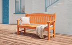 Psilvam 3-Person Outdoor Memorial Bench, All-Weather Poly Lumber Garden Bench, Rot-Resistant Outdoor Patio Bench for Park,Porch,and Church(Orange)