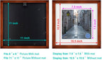 RPJC 11x11 inch Picture Frame Made of Solid Wood and High Definition Glass Display Pictures 8x8 with Mat or 11x11 Without Mat for Wall Mounting Photo Frame Brown