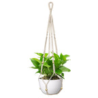 USLAI Macrame Plant Hanger, Fits 4 to 15 Inch Pots, 35 Inch, Ivory, 1 Pack
