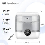 Dreo 6L Humidifiers for Bedroom, Quiet Supersized Cool Mist Ultrasonic Humidifier with Diffuser, 60 Hour Runtime for Home, Nursery, Plant, Gray