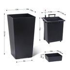 Garvee 22.5" Tall Planters Set of 2, Outdoor＆Indoor Planter Pots