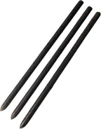 MCA 30" Round Steel Concrete Form Stakes (10 Pack) 3/4" Heavy-Duty Pointed with Holes – for Construction, Landscaping, Garden, Anchoring