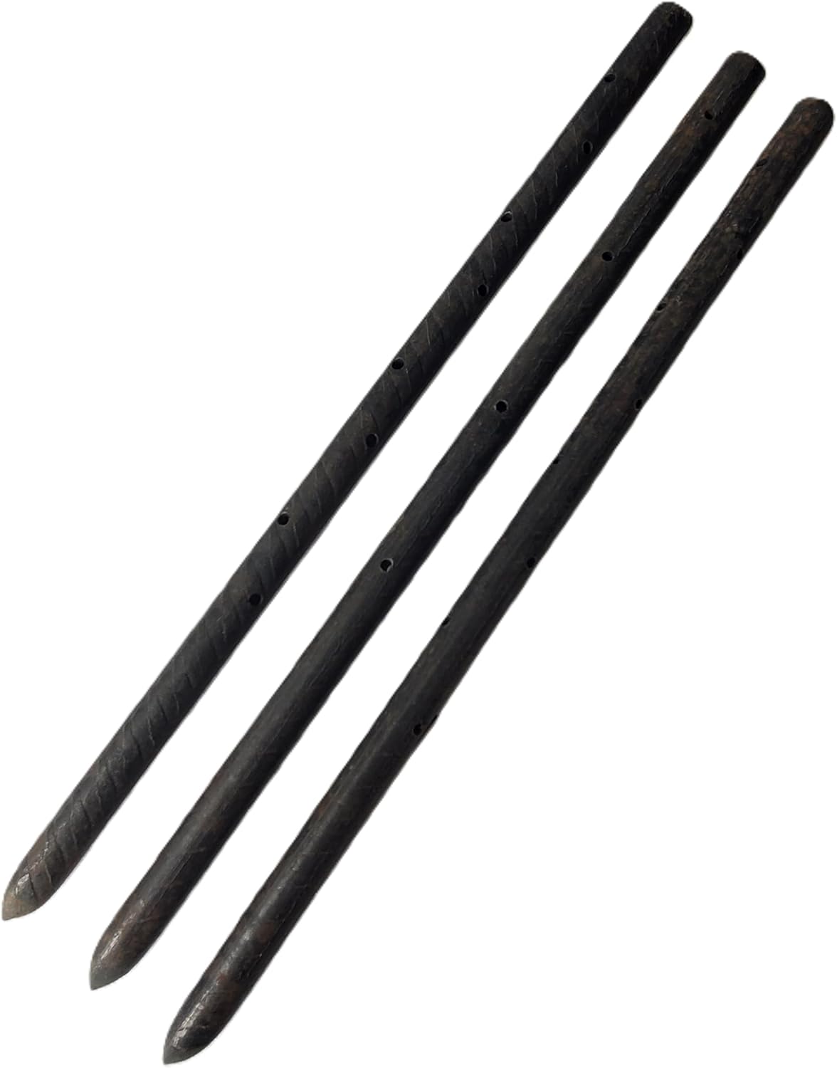 MCA 36" Round Steel Concrete Form Stakes (10 Pack) 3/4" Heavy-Duty Pointed with Holes – for Construction, Landscaping, Garden, Anchoring