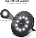 Brightown Solar Lights Outdoor Waterproof, 12 Packs LED In-Ground Solar Yard Lights for Yard, Patio, Garden, Lawn, Deck, Outside, Pathway, Driveway, Walkway, Sidewalk, Cold White