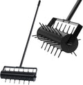Rolling Lawn Aerator, 42 Spikes Pre-Assembled, Heavy Duty Grass Aerator Tool with Adjustable Handle, Push Grass Aerator for Lawn Care and Healthy Growth