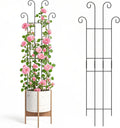 2 Set 32'' Taller Plant Trellis for Climbing Plants Indoors & Outdoor, Garden Metal Trellis Plant Support for Potted Plants, Houseplants, Flowers Vine, Ivy, Pothos, Monstera