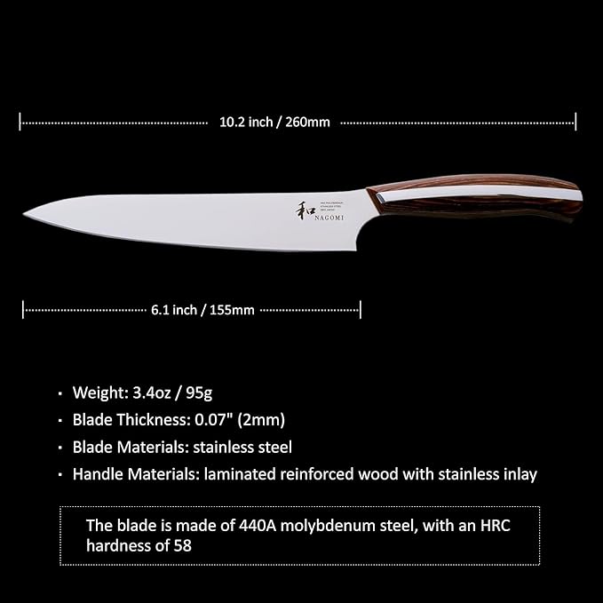 NAGOMI] 6 inch Kitchen Petty Knife, Japanese Kitchen Cooking Utility Knife, Fruit Paring knife for slicing fruit, tender pieces of meat, sandwiches | Stylish Gift Box