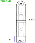 4 Pack Garden Trellises with Black Metal Coating, Trellis for Climbing Plants Outdoor, Roses, Vegetables, Vines, Cucumbers-19.7×86.7 inches.