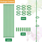 Belit 8 Pack Small Plant Support Plant Stakes, Adjustable Garden Single Stem Support Stake, Planter Support Ring for Orchid, Rose, Peony, Peppers and More, DIY 24 inch