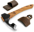 BeaverCraft Forged Adze Axe Wood Carving - Curved Woodworking Adze AX2 with Wooden Handle for Bowl Gutter - Spoon Carving Tool - Whittling Tools, Hatchet