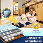 Muddy Mat Chenille Bathroom Rugs Quick Dry Microfiber Mats Non Slip Washable, Extra Thick, Soft and Highly Absorbent Bath Mats for Bathroom, Kitchen, and Shower Floor - Navy Blue Small 28"X18"