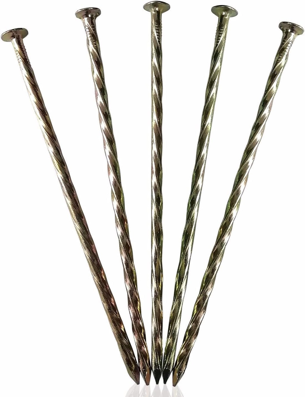 12 Inch Galvanized Heavy Duty Spiral Landscape Spikes, Metal Garden Stakes Edging Anchoring Spikes for Artificial Turf, Paver Edging, Weed Barrier, Tent, Camping, Carpentry,（ 40 Pack）