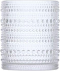 Fortessa Jupiter Beaded Hobnail Glass, 10 Ounce Double Old Fashioned (Set of 6), Clear